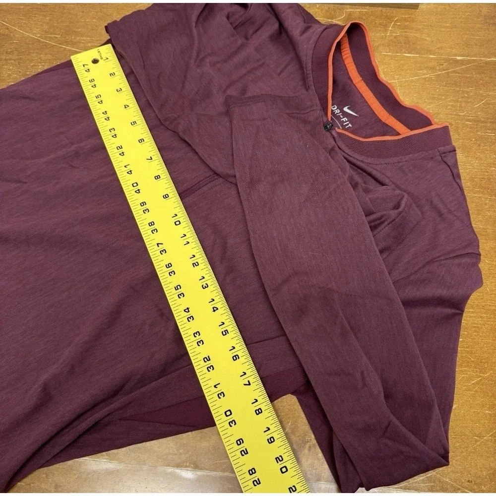 Virginia Tech‎ VT Hokies Sweater Mens Small Red Pullover 1/4 Zip Dri Fit Nike